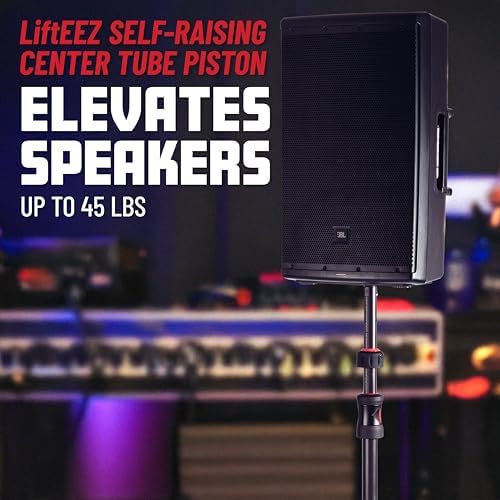 Frameworks ID Series Speaker Stand with Lift Assist and Adapter to Fit 35mm and 38mm Speaker Mounts, 48"/75" Min/Max Height (GFW-ID-SPKR)