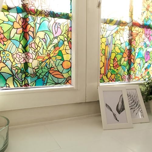 346-0647-4PK Kendinden Yapışkanlı Gizlilik Camı Pencere Filmi, Yaylı Şapel/Tulia, 43 cm x 198 cm Rulo, 4'lü Paket - Görsel 3