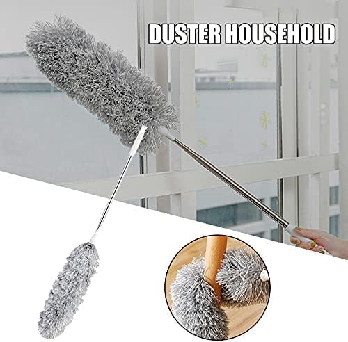 240 Cm Teleskopik Uzatılabilir Mikrofiber Yumuşak Başlıklı Toz Alma Fırçası, Püskülü Bükülebilir Dip Köşe Başlık, Boşluk Temizleme Ve Almak İçin Uzayabilir Fırça