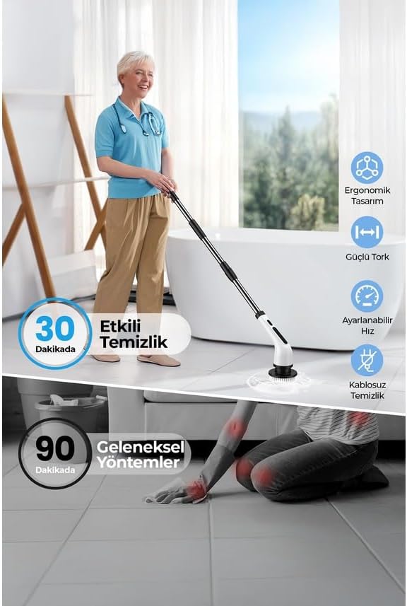 Alternative view of ROBO 9 Başlıklı Şarjlı Dijital Temizlik Fırçası