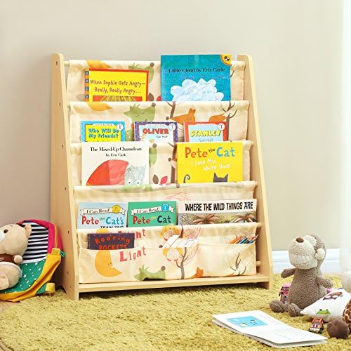 Çocuklar Için 4 Katmanlı Kitaplık, Kitaplar Için Depolama Rafı, Okul Malzemeleri, Çocuk Odası veya Anaokulu Için, Renkli, Akçaağaç, Gkr71Yl