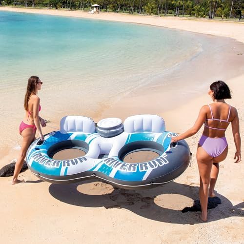56827 River Run Çift Taraflı Mavi Fileli Koltuk 243 cm, su sporları, plaj malzemesi, şişme ürün, yüzme aksesuarı, kamp, dalış, güvenlik