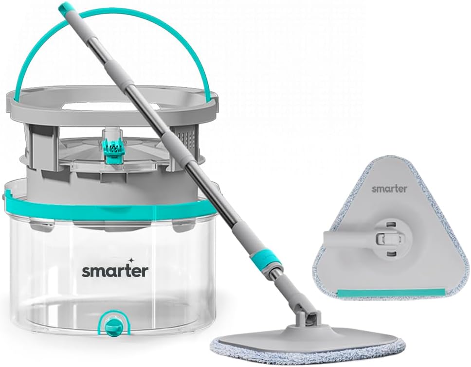 Aqua Max ÖZEL SERİ Temiz & Kirli Suyu Ayırma Çift Kova Üçgen Aparat Temizlik Seti Mop Paspas