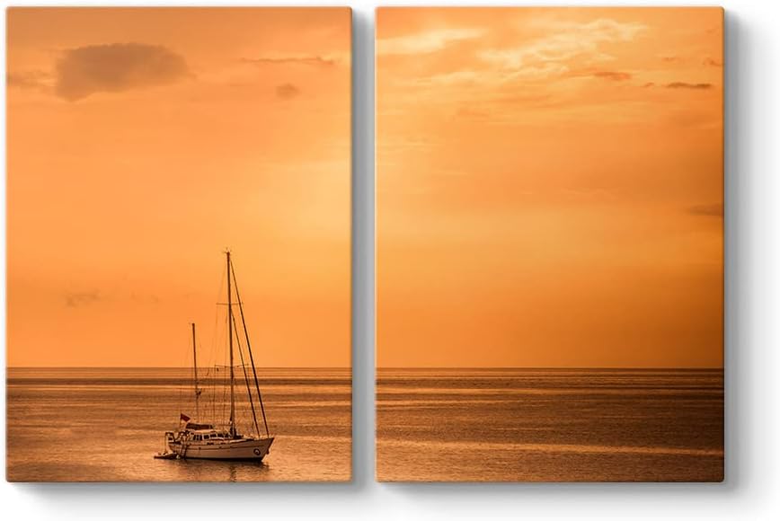 Alternative view of Yat Tekne Deniz Tablosu 83 x 55-2 Parçalı