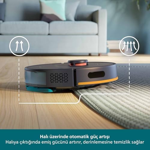 2000 Serisi Süpürge - Tek Seferde Süpürür ve Siler, 6000 Pa Emiş Gücü, LDS Navigasyon, Kompakt Otomatik Boşaltma, Uygulamasıyla Kontrol (XU2100/15)