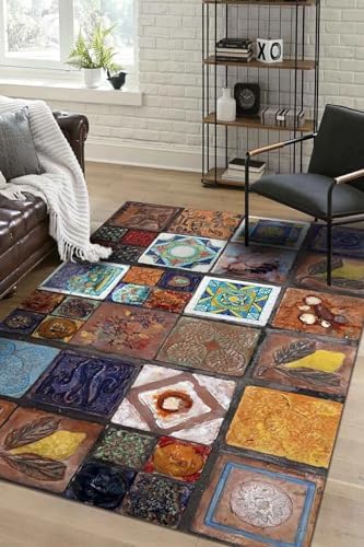 Dizayn Süperlonga Modern Desenli Şönil Pamuk Tabanlı Yıkanabilir Kaymaz Antibakteriyel Salon Halısı 100x300 - Görsel 2
