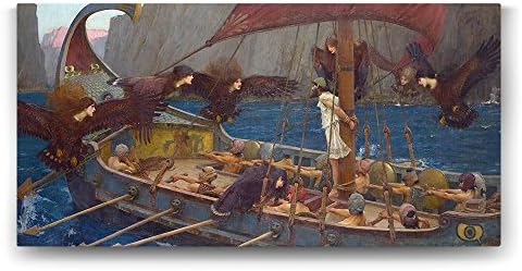 William Waterhouse - Ulysses and the Sirens Tablosu - 160x80cm