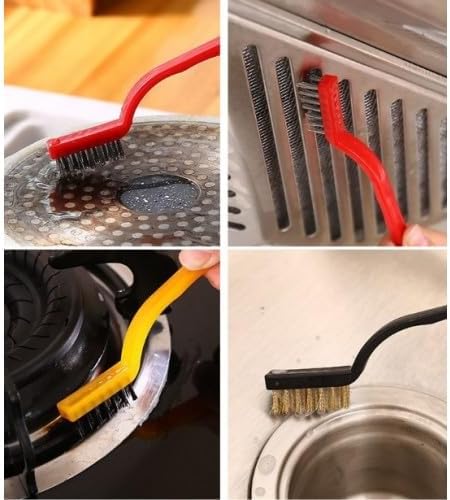 Alternative view of 3'lü Mini Tel Fırça Seti, Paslanmaz Çelik, Bakır ve Naylon Kıllı Temizleme Fırçaları, Gaz Ocağı, Musluk, Mutfak Köşe ve Dar Alanlar İçin Temizlik Aleti