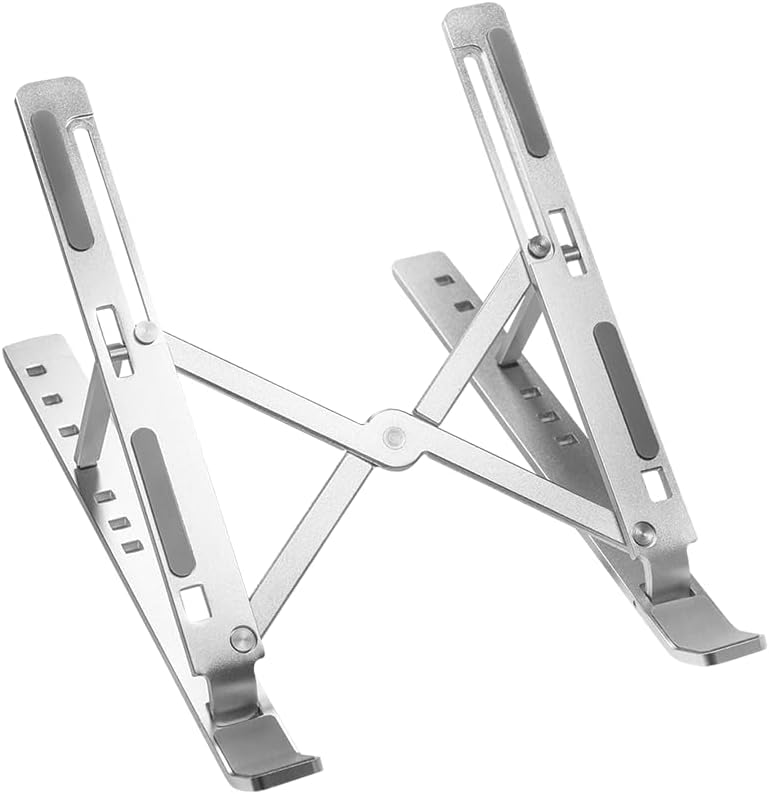 24325 Katlanır 10" 16" Alüminyum 7 Kademe Yükseklik Ayarı Notebook Standı (Açılmış Boyutları: 25.5 x 18 x 15 cm- Katlanma Boyutları: 25.5 x 4.5 x 2 cm (10"-16" 5051ST)