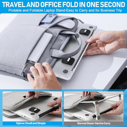 Mini Dizüstü Bilgisayar Standı, Taşınabilir Dizüstü Bilgisayar Standı, Havalandırmalı Soğutmalı Katlanabilir ve Hafif Ergonomik Yükseltici, Şık Bilgisayar Dizüstü Bilgisayar Tutucu Klavyelere
