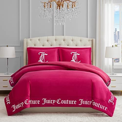 Couture - Yorgan Seti - Gotik Tasarım Yatak Takımı - - 3 Parça Set (1) 274 x 233 cm Yorgan ve (2) 50 x 91 cm Yastık Kılıfı - Kırışmaz - Birinci Sınıf Yatak Odası Dekoru - Canlı Pembe - Görsel 3