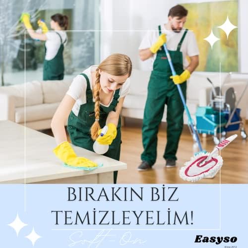 Alternative view of Soft On Mikrofiber Toz Alıcı Pratik Ergonomik Yer Silme - Duvar Silici - Lavabo/Klozet Temizleyici El Boy ÇOK RENKLİ Püsküllü Değiştirilebilir KOKULU Temizlik Bezi Mix Easyso3460