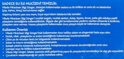 Alternative view of 169072 Miraclean Silgi Sünger 2'li, Beyaz, Düz 3lü paket