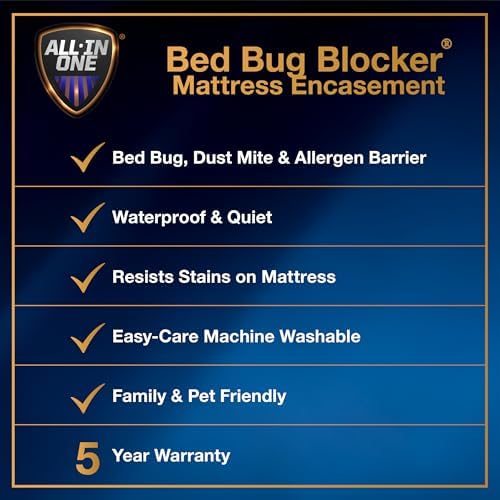 Bed Bug Blocker Hepsi Bir Arada Yatak Örtüsü, Tam, Beyaz - Görsel 4