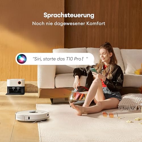 Ultenic T10 Pro robot süpürge, silme fonksiyonlu, istasyonu, 4000 Pa temizlik robotu, uzun çalışma süresi 200 dakika, LiDAR navigasyon, halı algılamalı robot süpürge, kartografi, WiFi/App