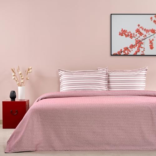 Taç Düz%100 Pamuk Pike Takımı, Bordo, Çift Kişilik (Çok Amaçlı Örtü: 200x230 cm/Çarşaf: 240x260 cm / 2 Adet Yastık Kılıfı: 50x70 cm) - Görsel 3