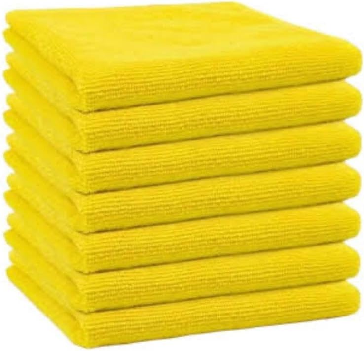 Alternative view of Premium Mikrofiber Temizlik Bezi, Sarı Renk, Makinede Yıkanabilir, Güçlü Toz Alma Özellikli, 20'li Paket