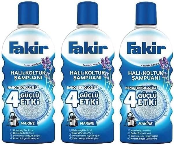 Halı Şampuanı Lavanta (Makineler İçin) 1000 Ml x 3 Adet