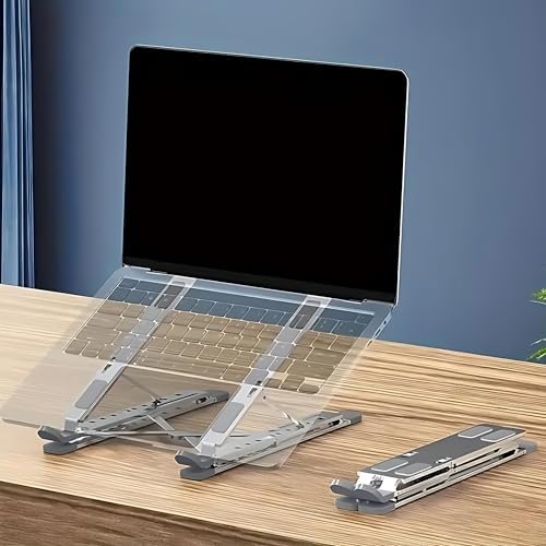 Ayarlanabilir Laptop Standı – 7 Kademeli, Ergonomik, Kaymaz Silikon Destekli, Taşınabilir Dizüstü Bilgisayar ve Tablet Standı