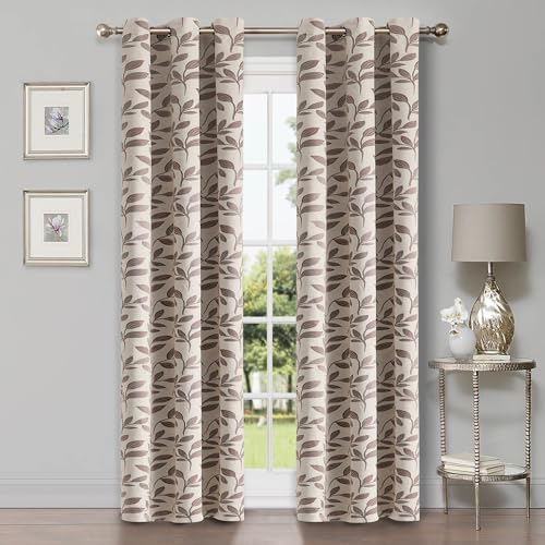 Karartma Perdeleri, Oda Karartma, Yatak Odası, Perdeler, Mutfak, Oturma Odası Pencere Vurguları, Güneş Engelleme, Termal, 2'li Paket, Yaprak Karartma Perdeleri, 2'li Set, 42X84, Espresso - Görsel 4