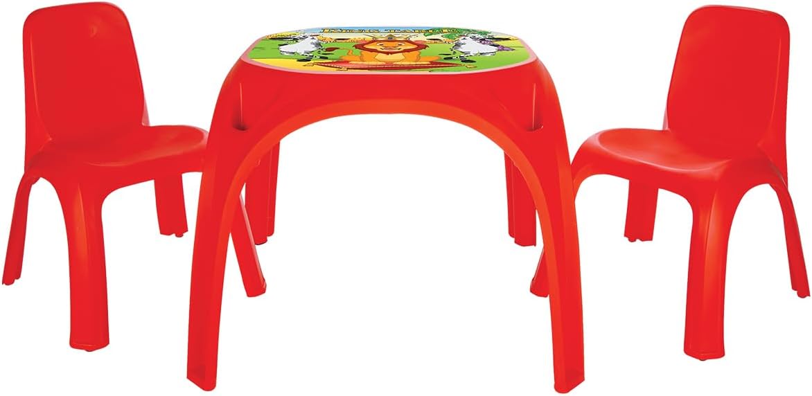 Masa İki Sandalyeli (Kırmızı)