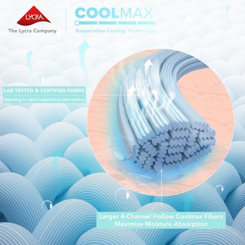 Spaces Soğutma Levhaları, Nem Emici Coolmax Çarşaflar, Yumuşak, Renksiz Çarşaf Seti, Uyuyanlar İçin Soğutma Çarşafları, Elastik Derin Cep, 40,64 cm'ye Kadar Yatak, Kömür 4 - Görsel 3