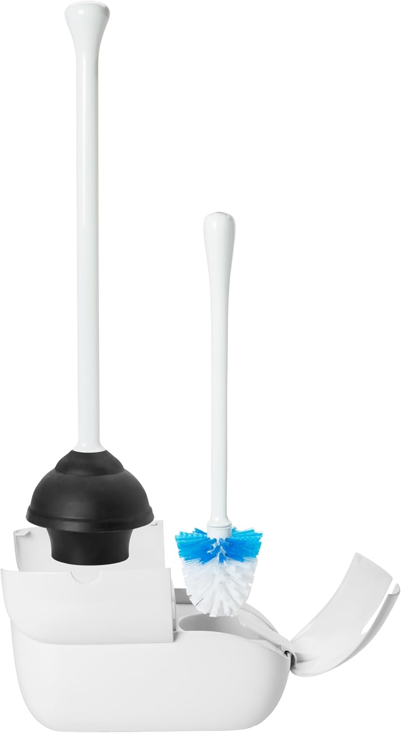 Set Tuvalet Fırçası & Piston Kombinasyonu, Beyaz