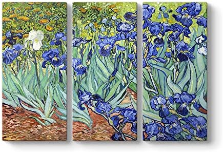 Alternative view of Vincent - İris Süsen Çiçeği Kanvas Tablosu 111 x 75-3 Parçalı