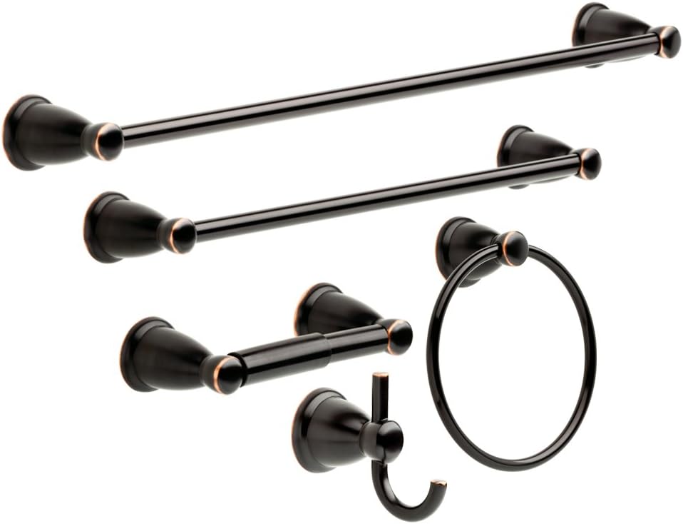 KIN5PC-ORB Kinla Banyo Aksesuar Seti, 5 Parça, Yağlı Bronz