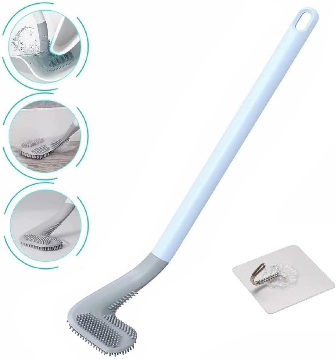 Alternative view of -Golf Tasarımlı Silikon WC Klozet Mutfak Temizlik Fırçası Kanca Hediyeli