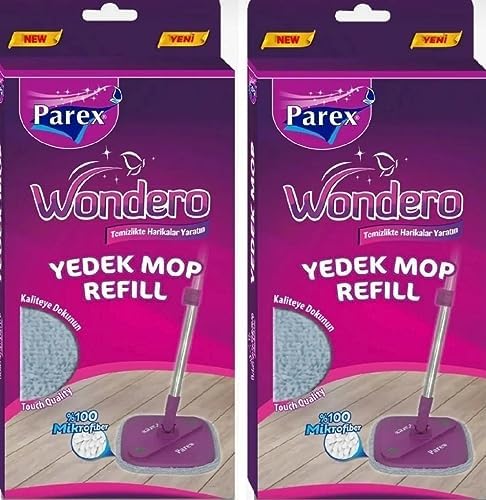 WONDERO OTOMATİK TEMİZLİK SETİ YEDEK MOP 2Lİ AVANTAJ PAKETİ,, Gri̇, 15cm