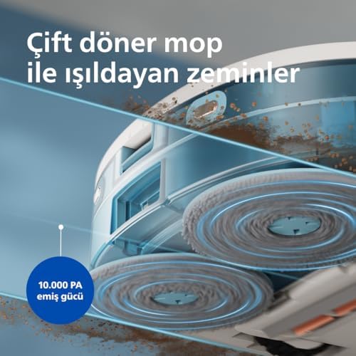 Alternative view of 5000 Serisi Elektrikli Süpürge, Çift Döner Mop, Süpürme ve Paspas, 10.000Pa Emiş Gücü, Lazer Çizgi Navigasyon, Uygulaması, İpek Beji (XU5000/20)