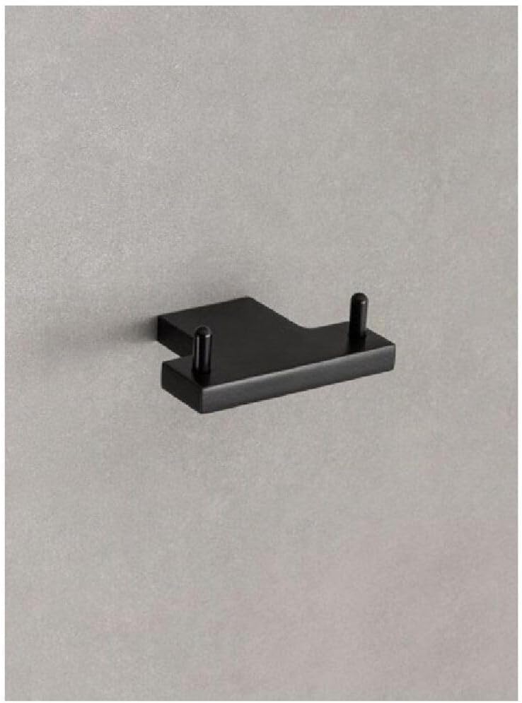 Plaın İkili Askılık Siyah Renk 28X60X80 Mm