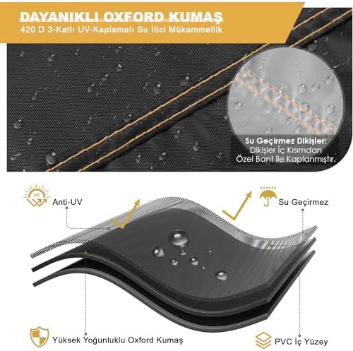 Alternative view of Bahçe Salıncağı Örtüsü, Salıncak Koltuk Koruma Kılıfı Brandası, Hamak Dış Mekan Su Geçirmez Mobilyası Koruyucu Örtü - 190 x 115cm