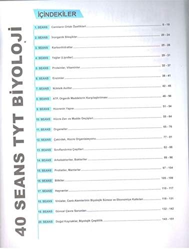 Alternative view of TYT 40 Seansta Biyoloji