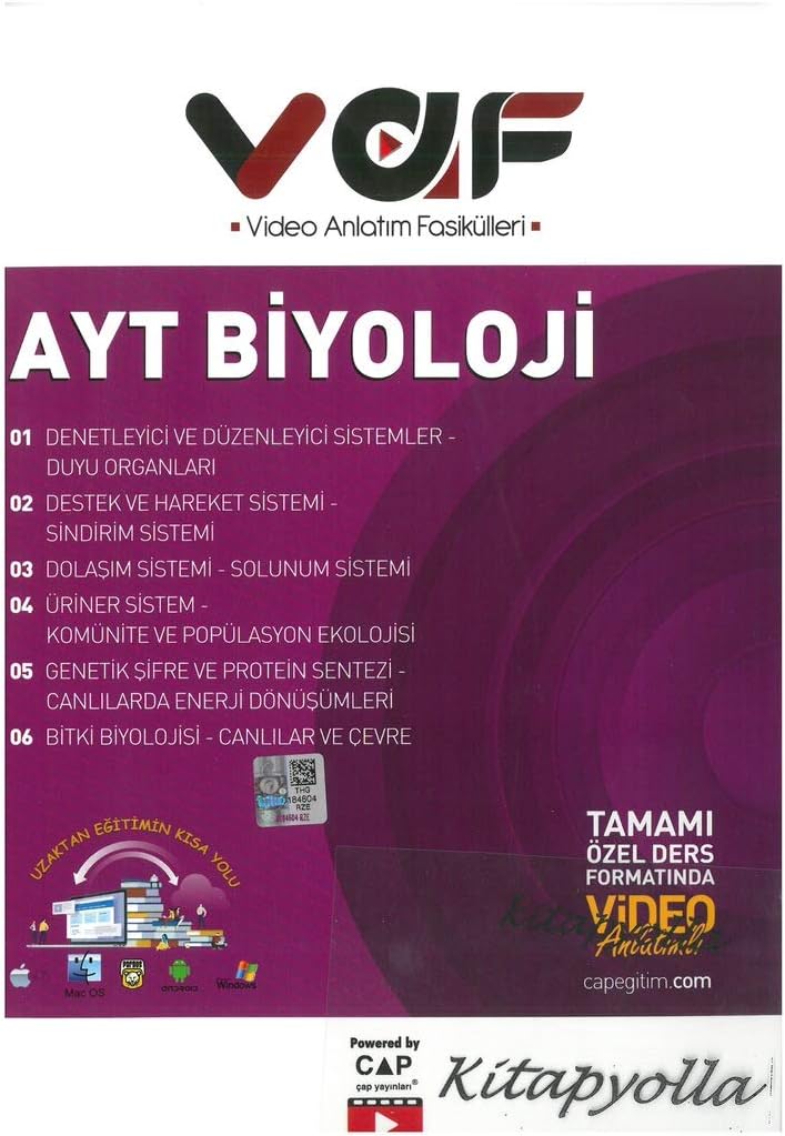Çap Ayt Biyoloji VAF 2021