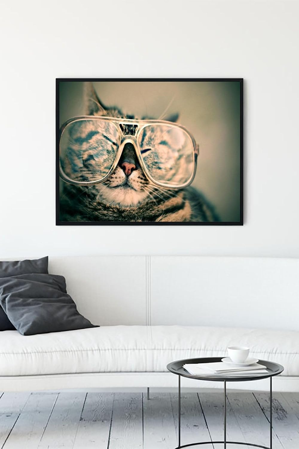 Alternative view of (pster11570) Kedi Eğlenceli Mizahi Çerçeveli Tablo 2 (40x50cm)