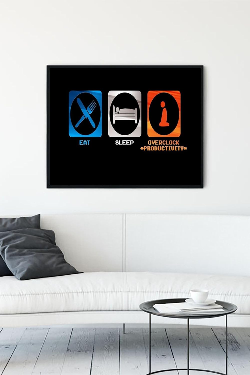Alternative view of (pster12462) Eat - Sleep - Productivity Girişimcilik Çerçeveli Tablo (30 X 40cm)