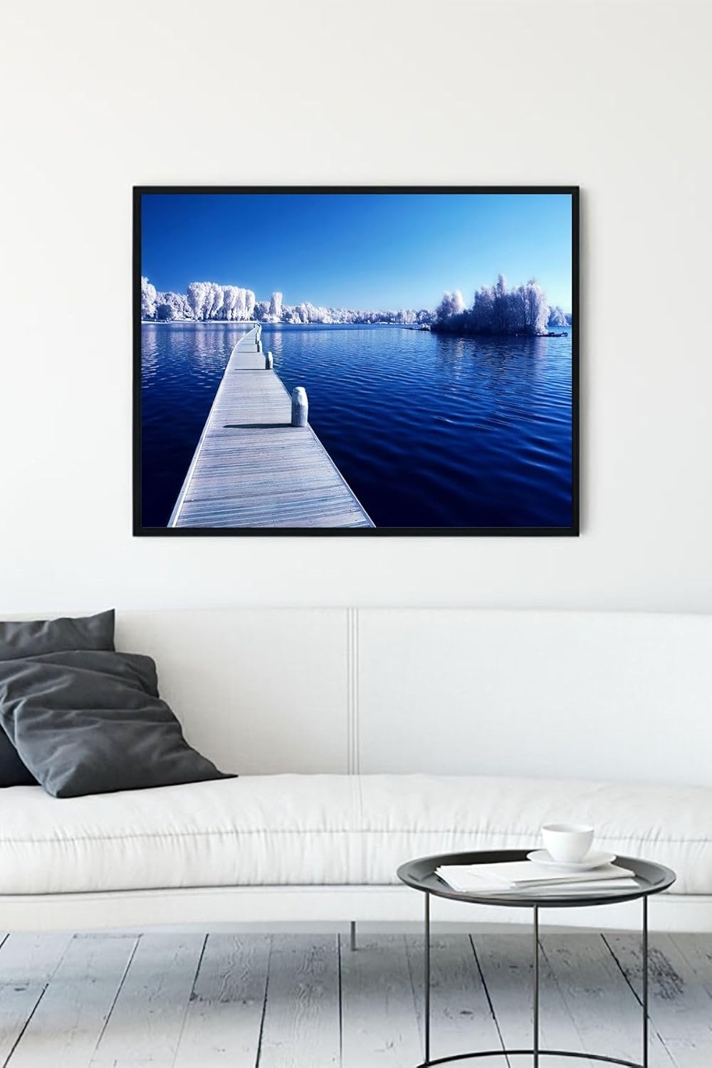 (pster12317) Kış Kar Manzara Çerçeveli Tablo 3 (40x50cm)