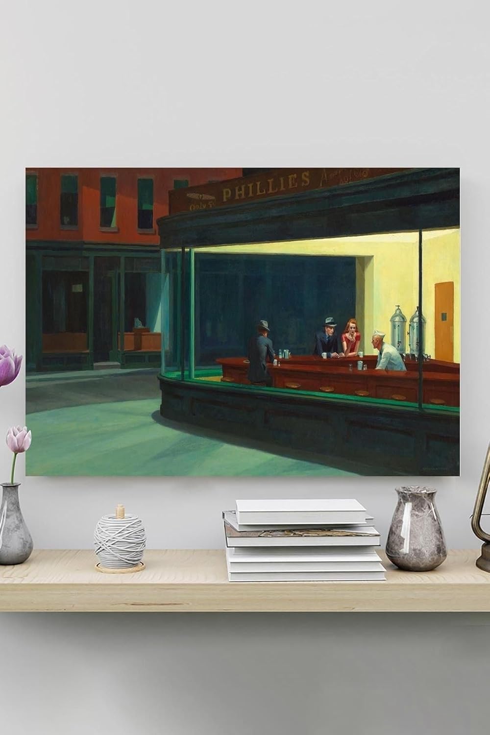(pster20124) Nighthawks - Gece Kuşları - Edward Hopper Sanatsal Poster 30 x 40