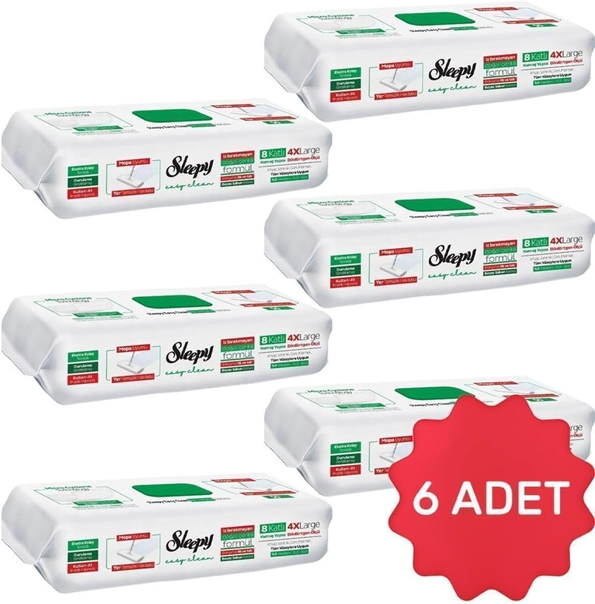 Alternative view of Beyaz Sabun 50'li 4 XL Mopa Uyumlu Temizlik Havlusu X 6