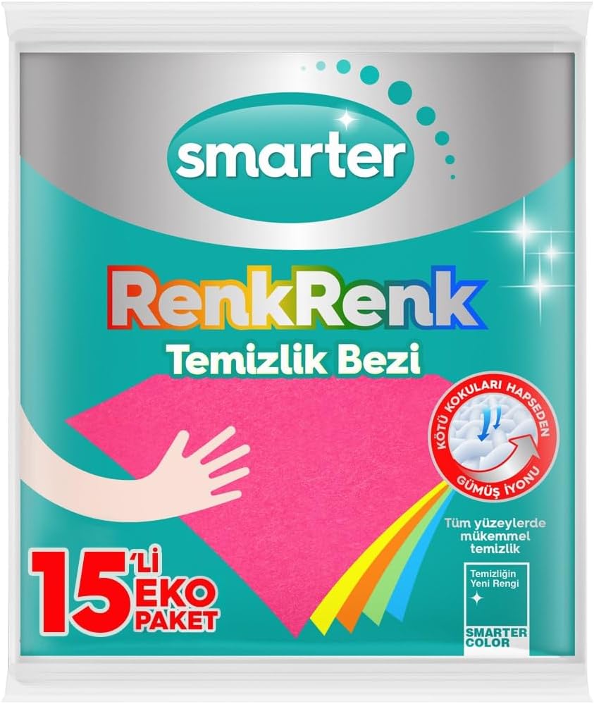 RENKRENK TEMİZLİK BEZİ 15 Lİ