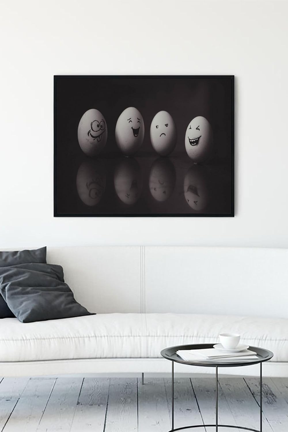 Alternative view of (pster11754) Komik Yumurtalar Eğlenceli Mizahi Çerçeveli Tablo (50x70cm)