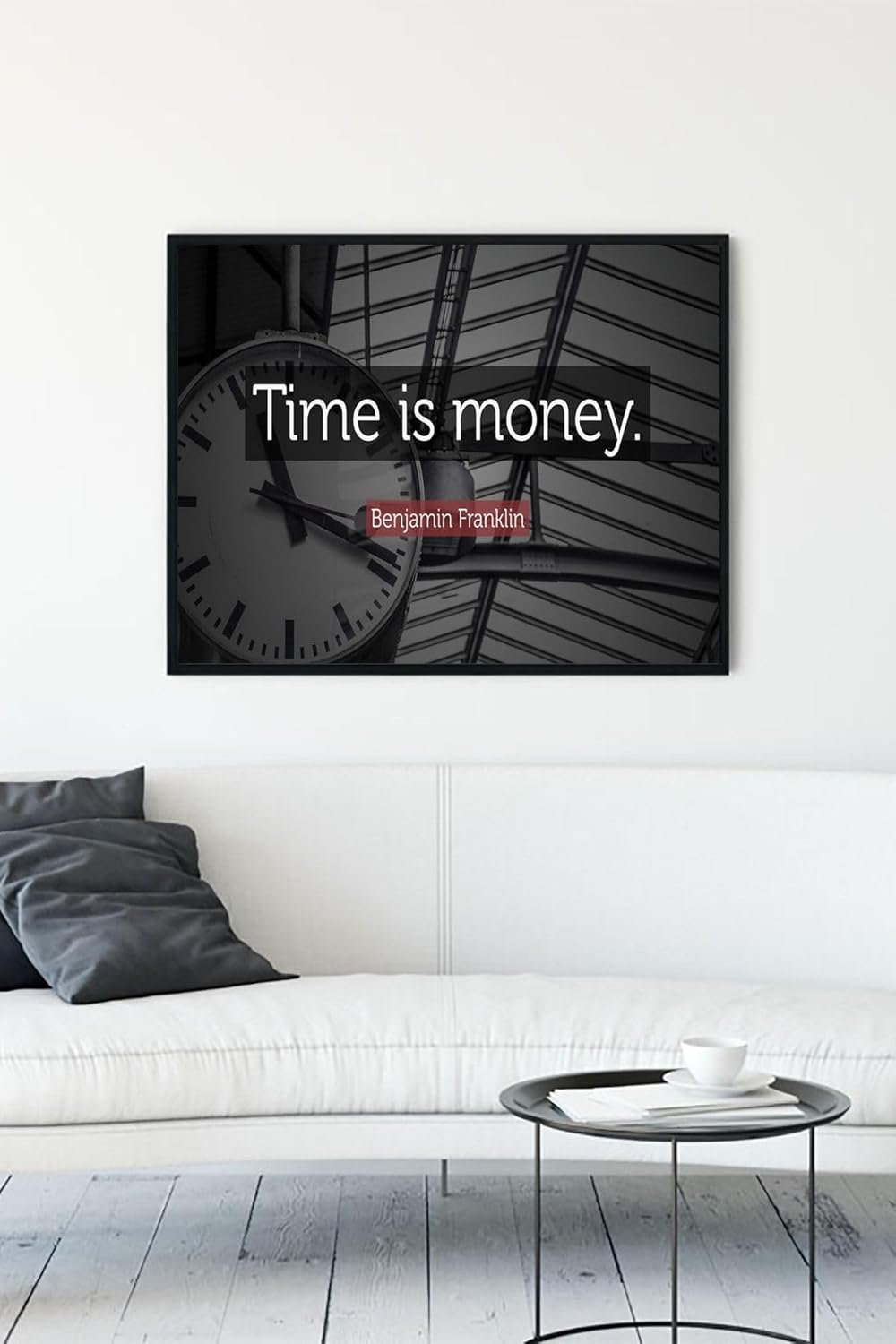 (pster12738) Vakit Nakittir Time Is Money Girişimcilik Çerçeveli Tablo 2 (40x50cm)