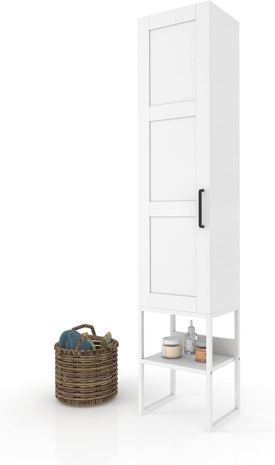 BNY131-Beyaz Metal Ayaklı Banyo Dolabı