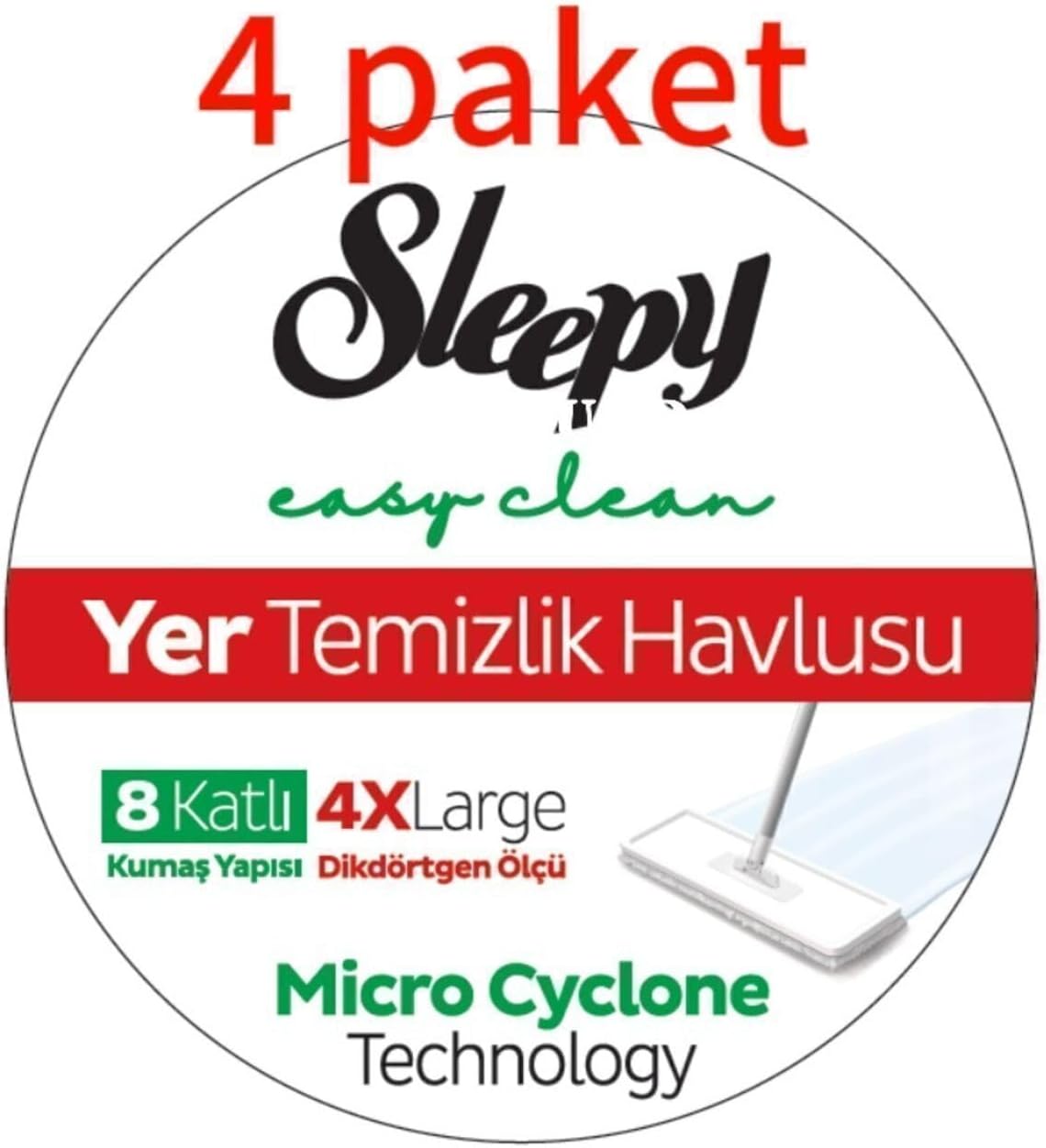 Alternative view of Yüzey Temizleme Havlusu, 4 Xl 8 Kat, 4 Adet, Dayanıklı Özel Ambalaj