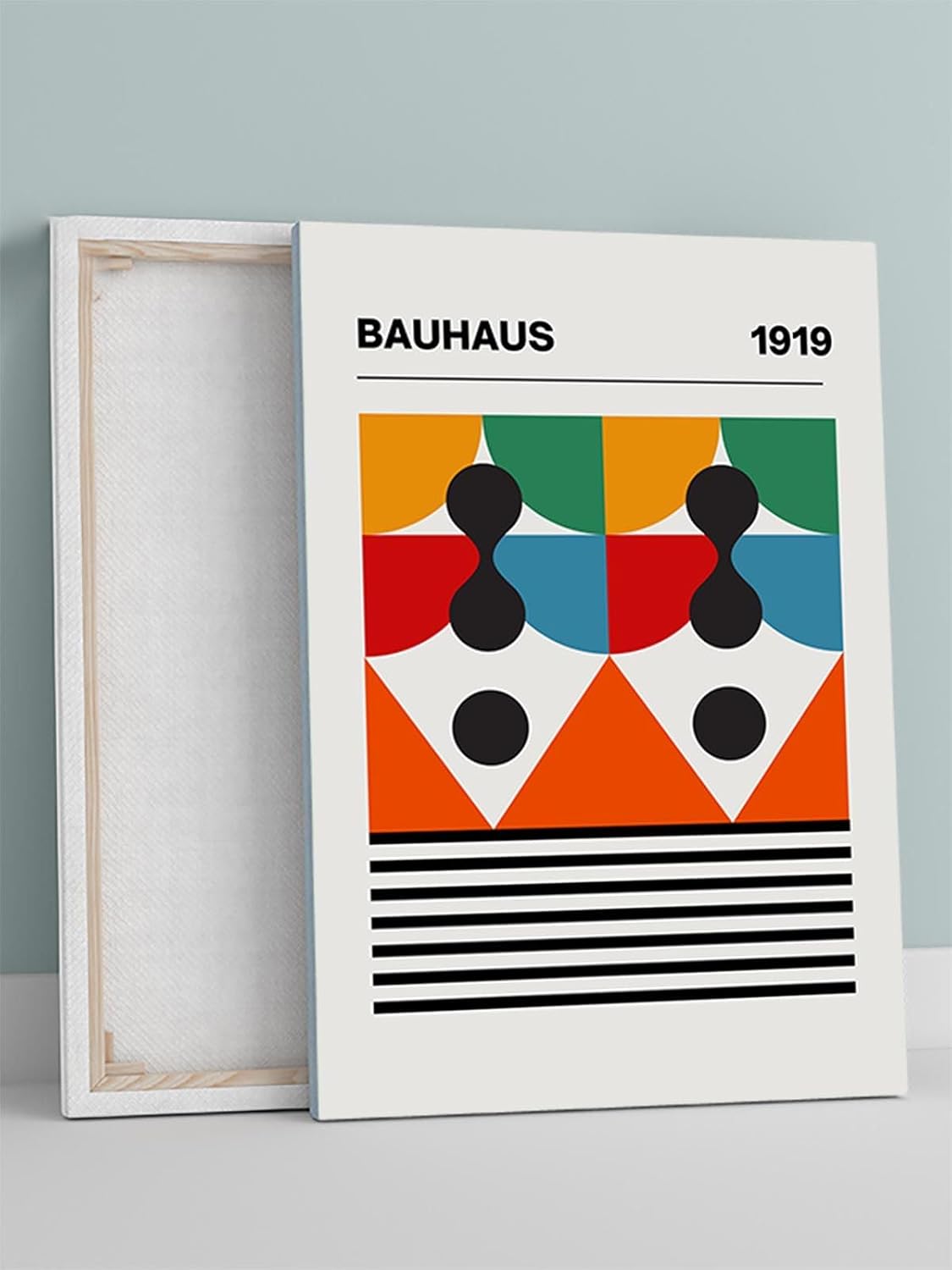 1919, Renkli Bloklar, Minimalist Sanatsal Kanvas Tablo - Tuval Tablo