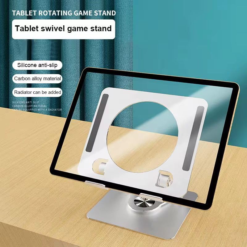 Alternative view of 360 Derece Dönebilir Laptop ve Tablet Standı – Paslanmaz Çelik, Ayarlanabilir Yükseklik, Katlanabilir Masaüstü Bilgisayar Standı, iPad ve MacBook Uyumlu Ergonomik Raf-Dizüstü Pc (Tablet Standı)
