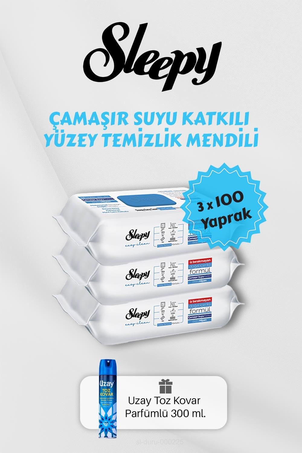 Alternative view of 300 Adet Çamaşır Suyu Katkılı Temizlik Havlusu Toz Kovar Hediyeli