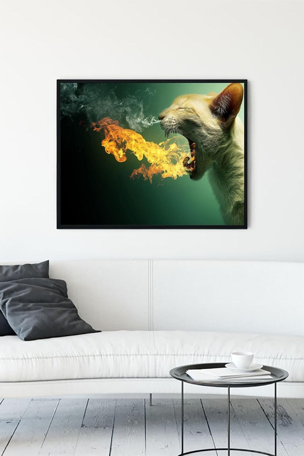 (pster11574) Kedi Eğlenceli Mizahi Çerçeveli Tablo 3 (40x50cm)
